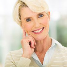 Elderly woman smiling